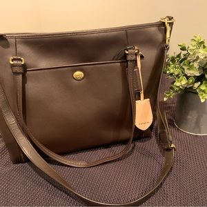 Large Dark Brown Coach Tote